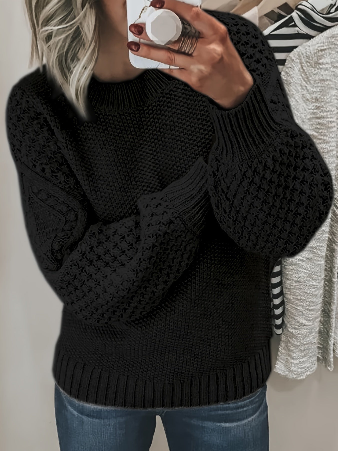 Rib Knit Crew Pullover