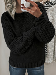 Rib Knit Crew Pullover