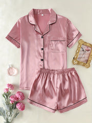 Women Satin Short Pajama Set