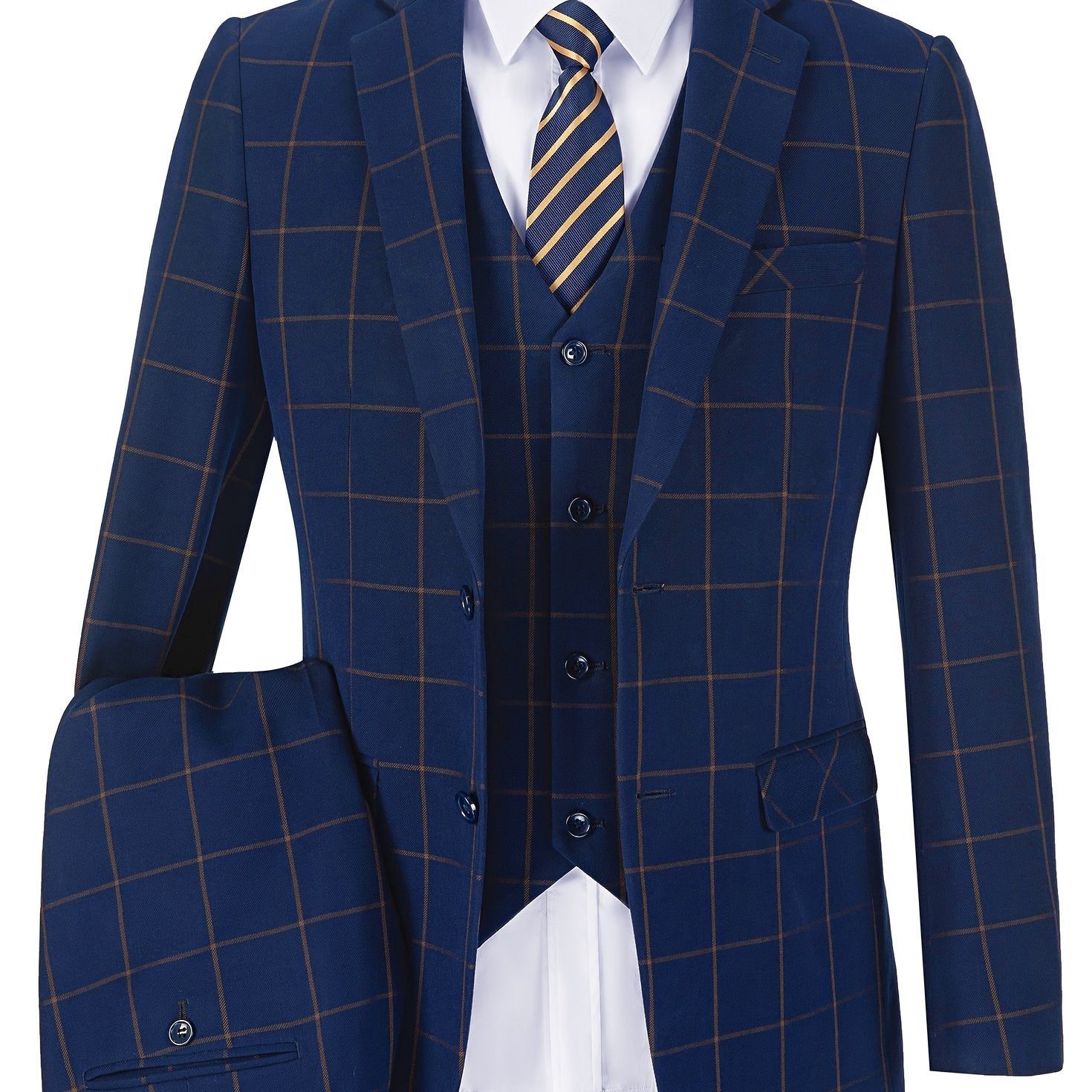 Plaid Double Trio Suit
