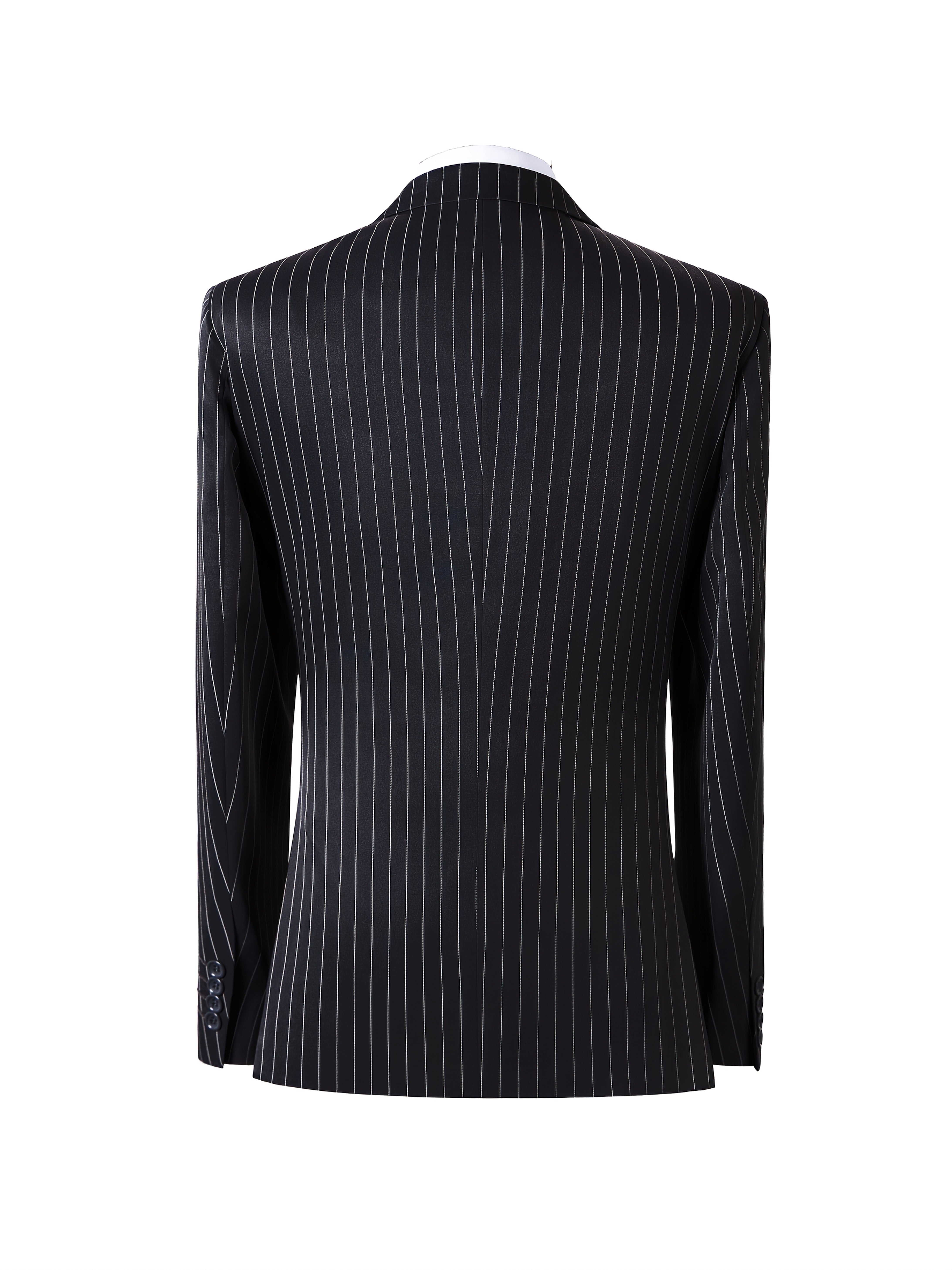 Men’s Three-Piece Vertical Stripe Suit Set