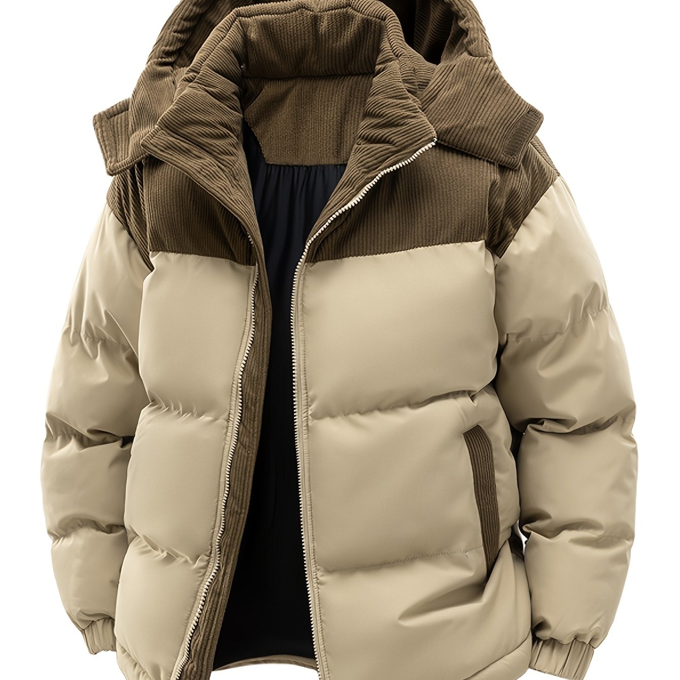 Men’s Heavy-Duty Insulated Winter Hooded Jacket