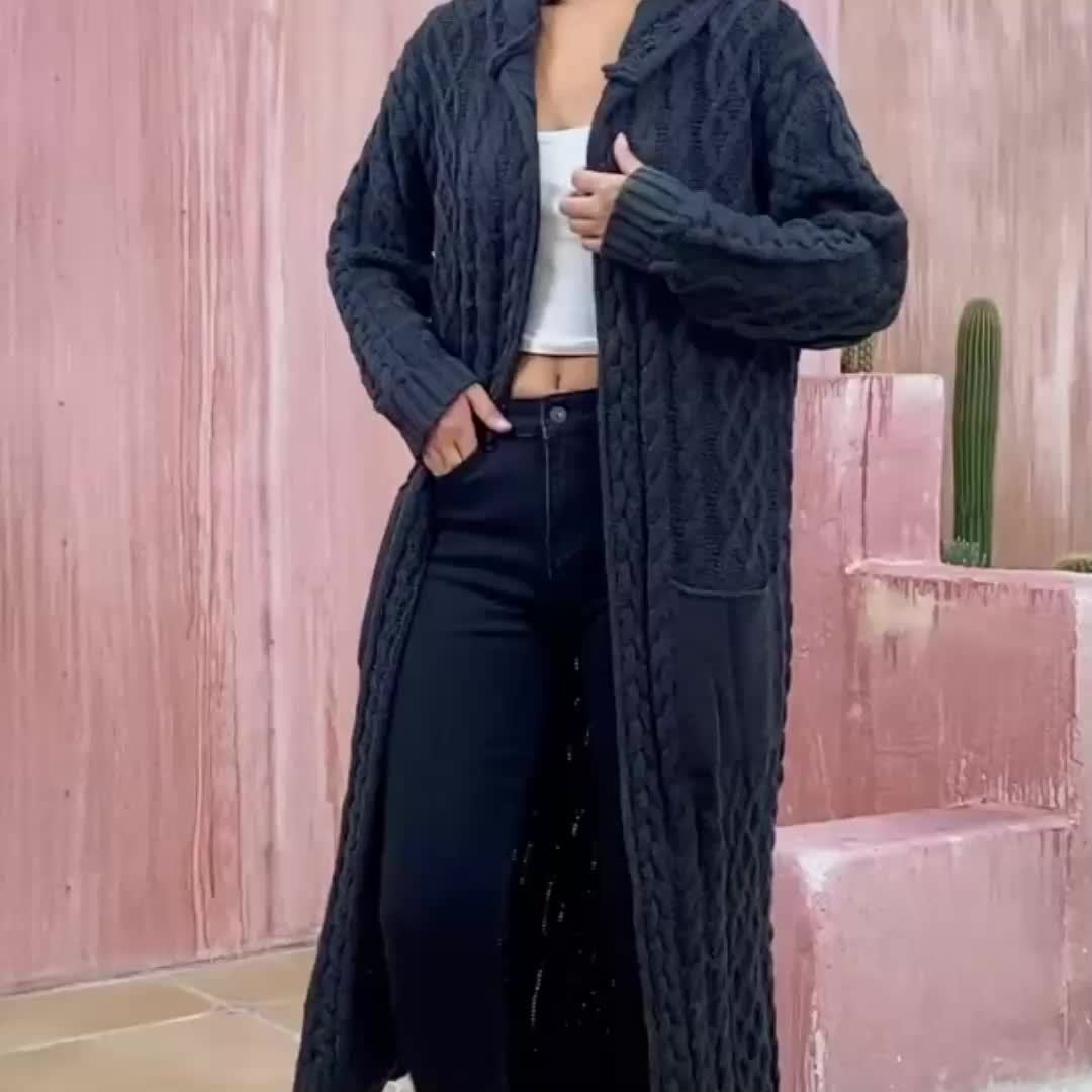 Cozy Hooded Knit Cardigan