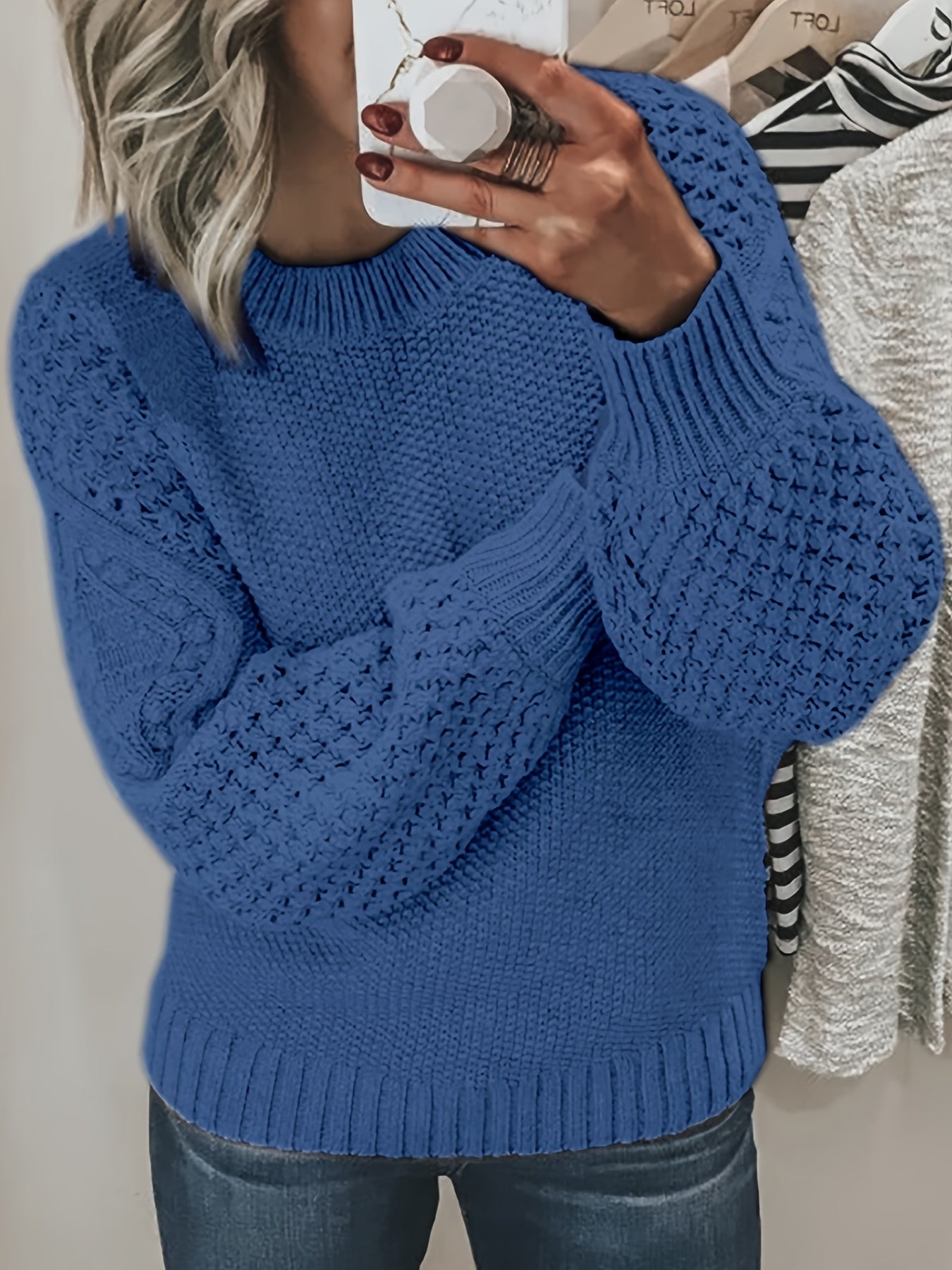Rib Knit Crew Pullover
