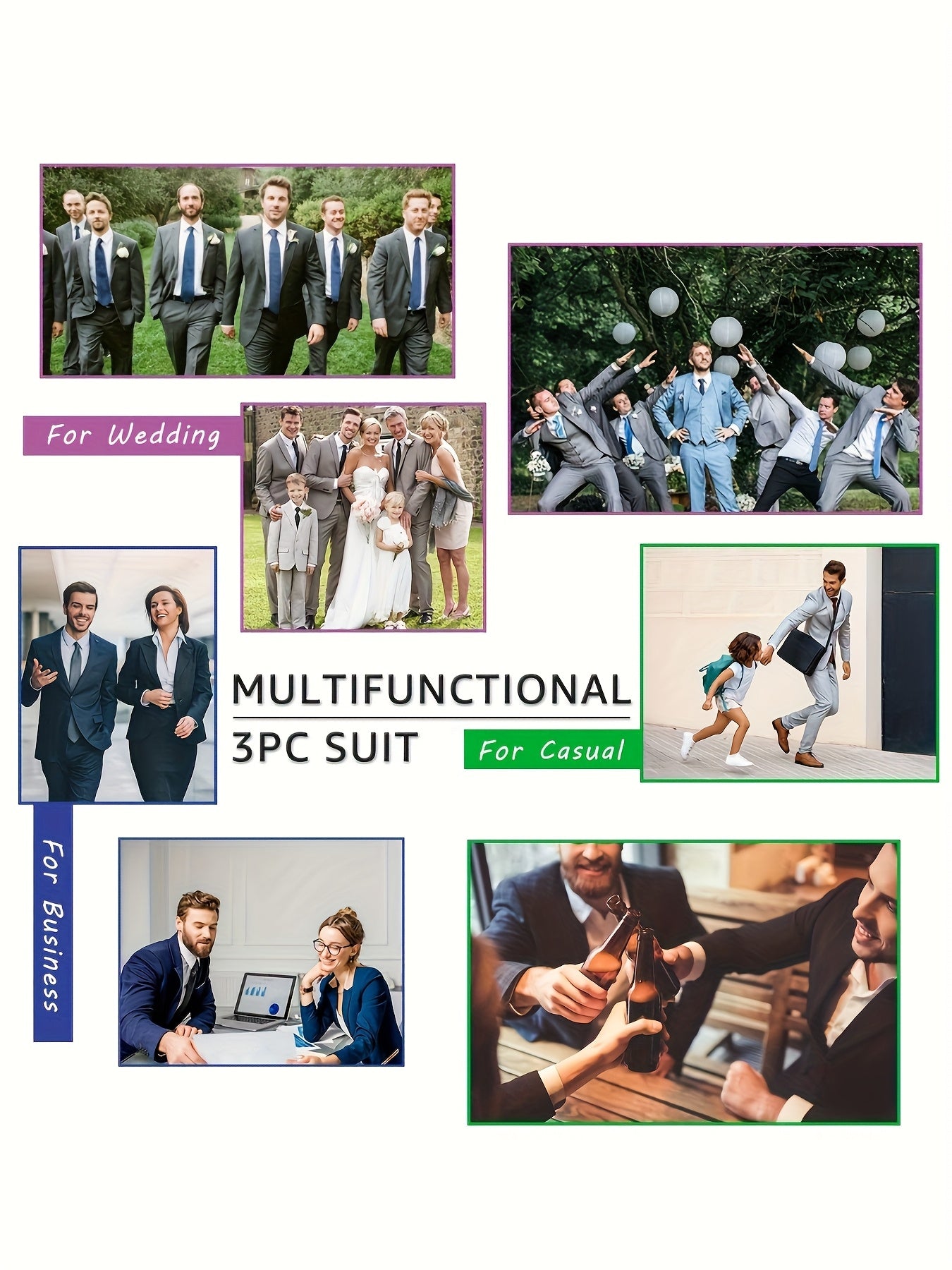 Men’s 3-Piece Fit Suit Set