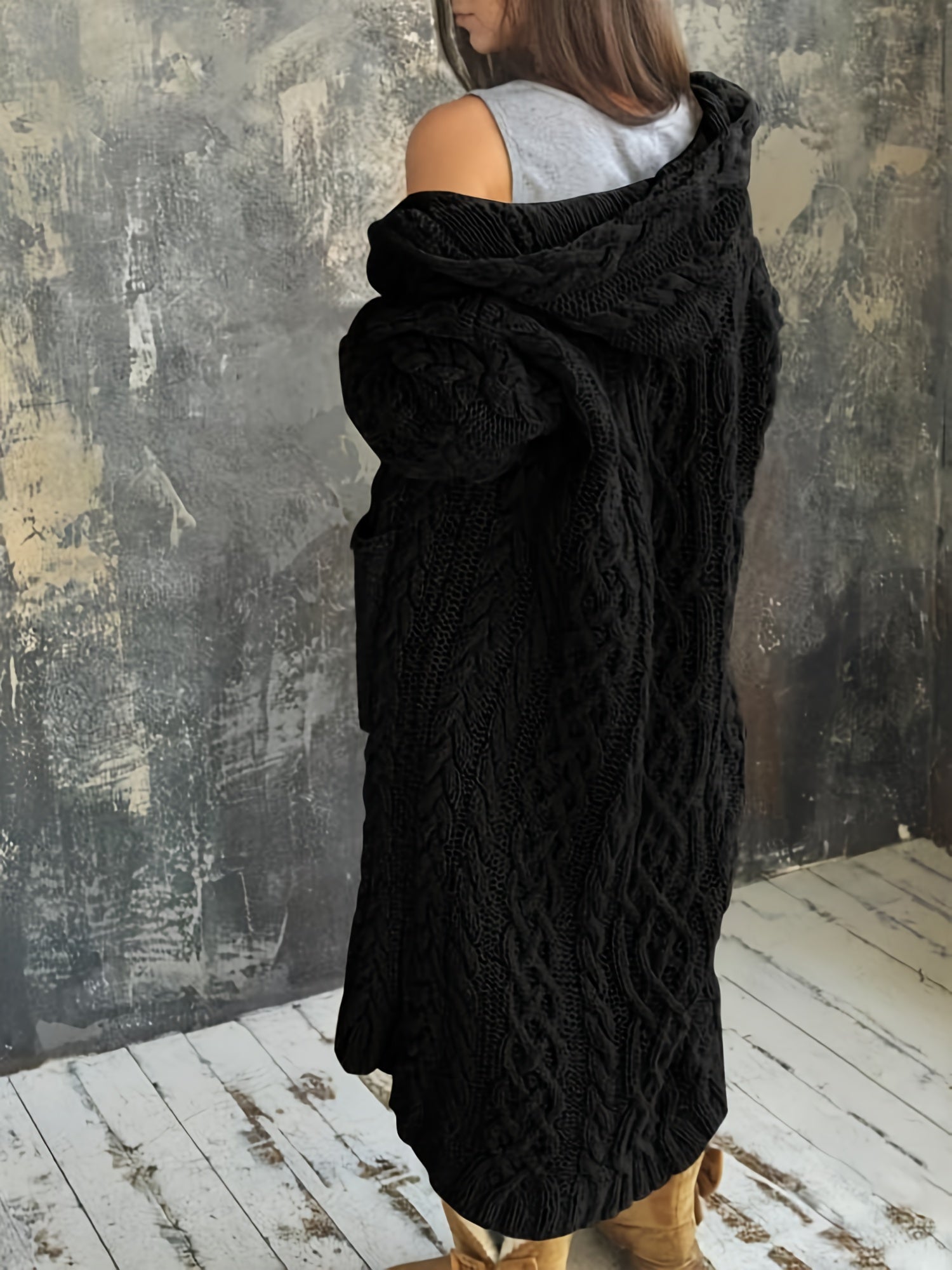 Cozy Hooded Knit Cardigan