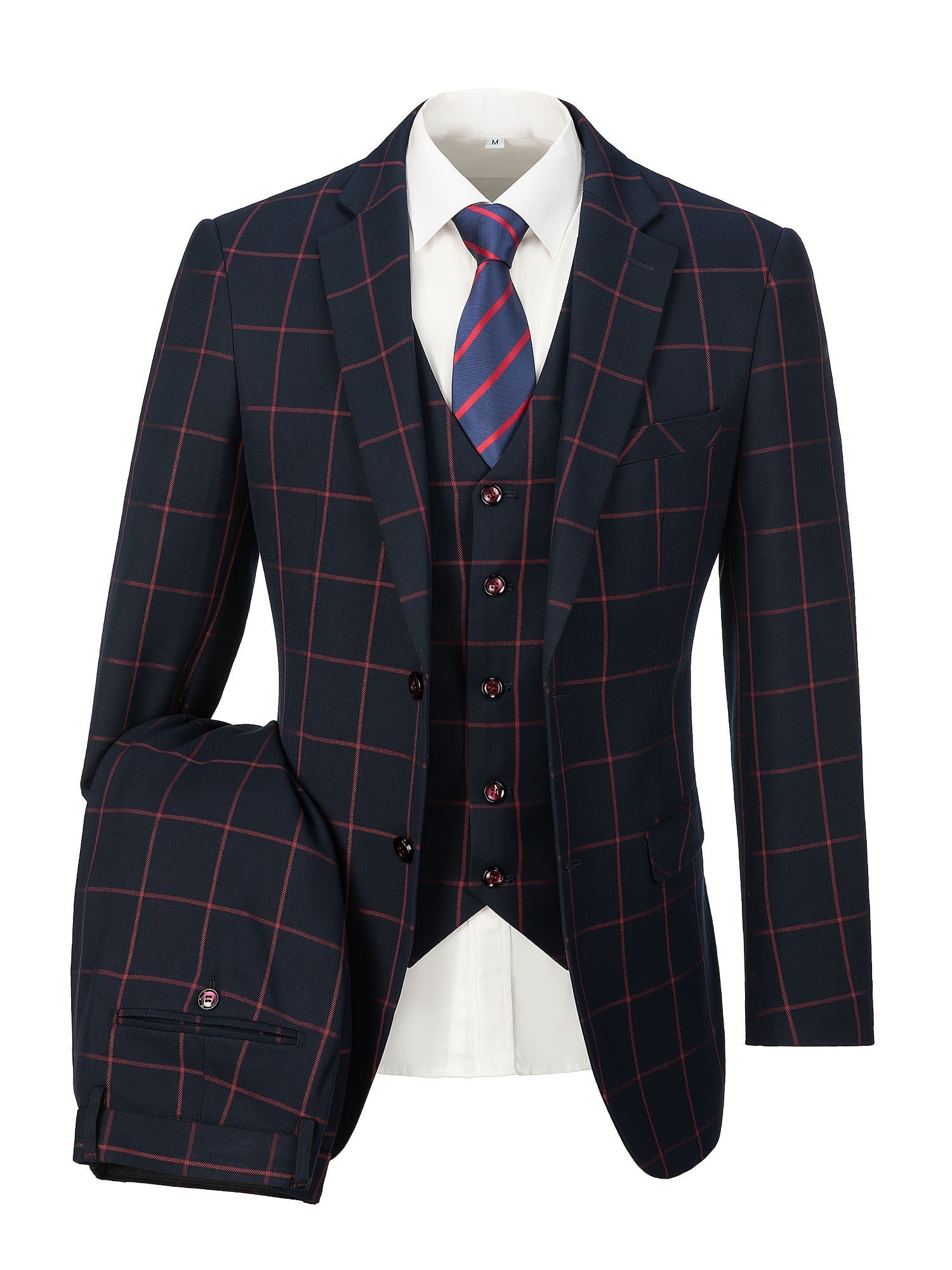 Plaid Double Trio Suit