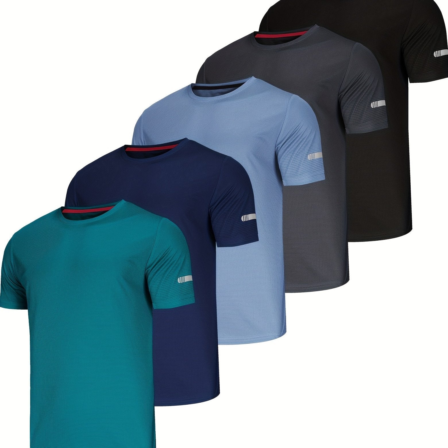 Men’s 5-Pack Athletic Breathable T-Shirts