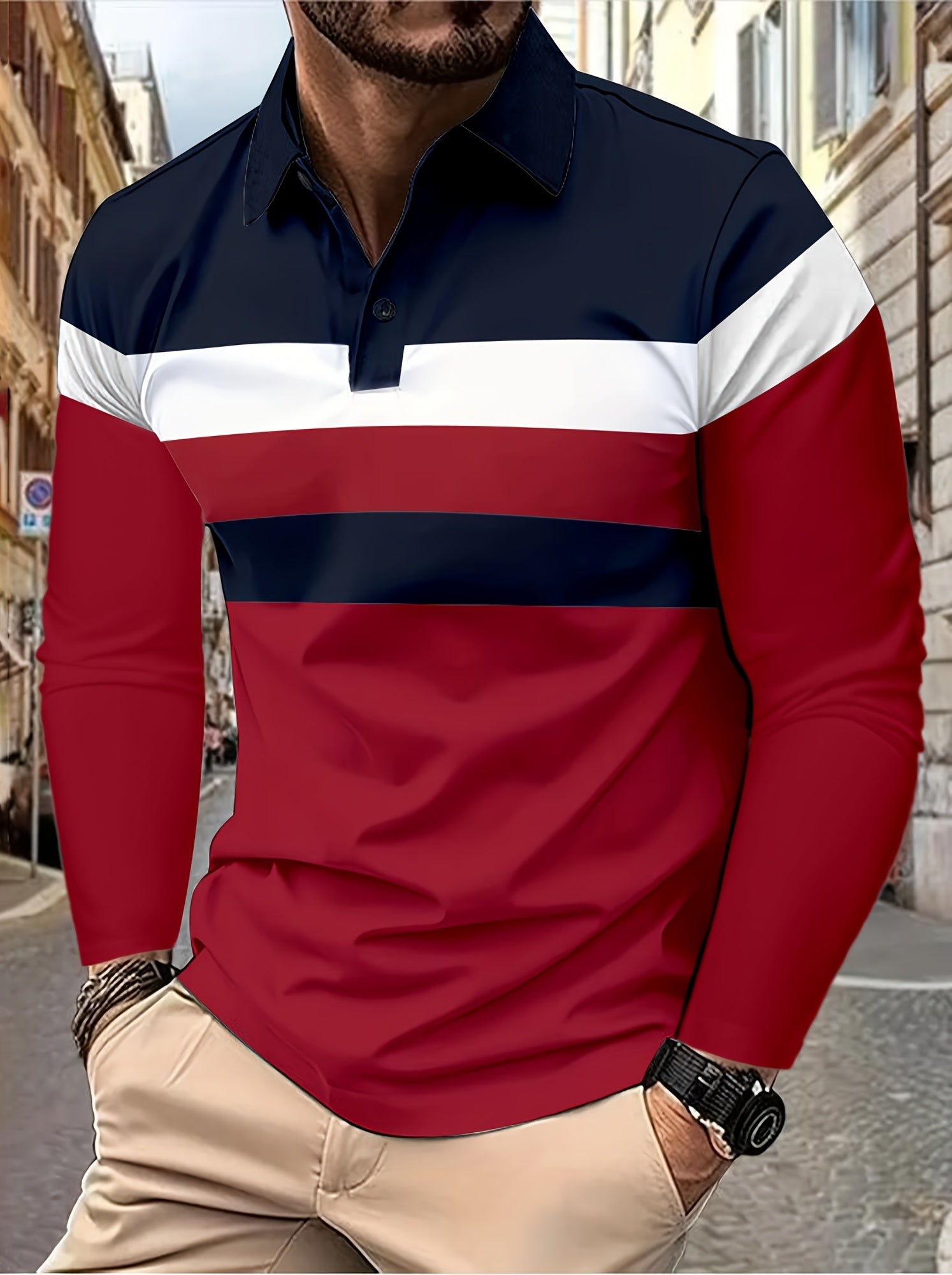 Color Block Golf Long Sleeve