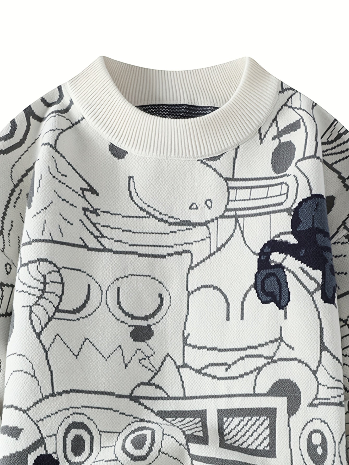 Geo Slim Knit Pullover