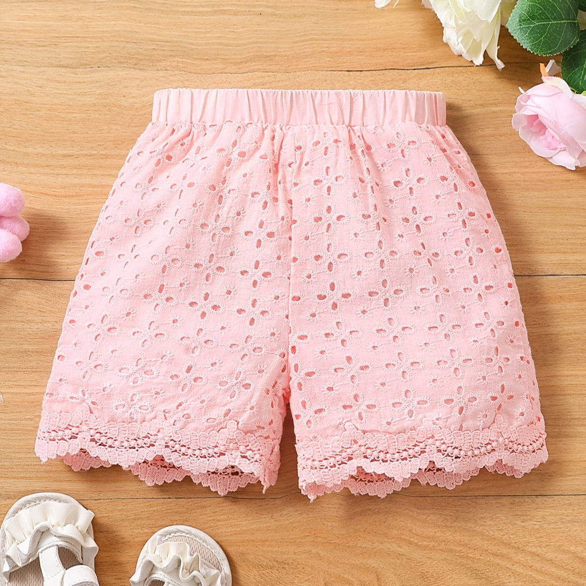 Toddler Lace Elastic Summer Shorts