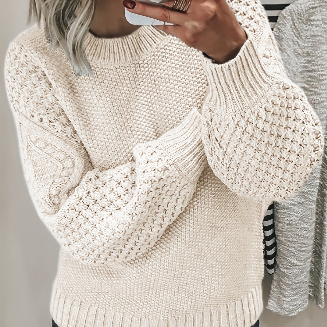 Rib Knit Crew Pullover