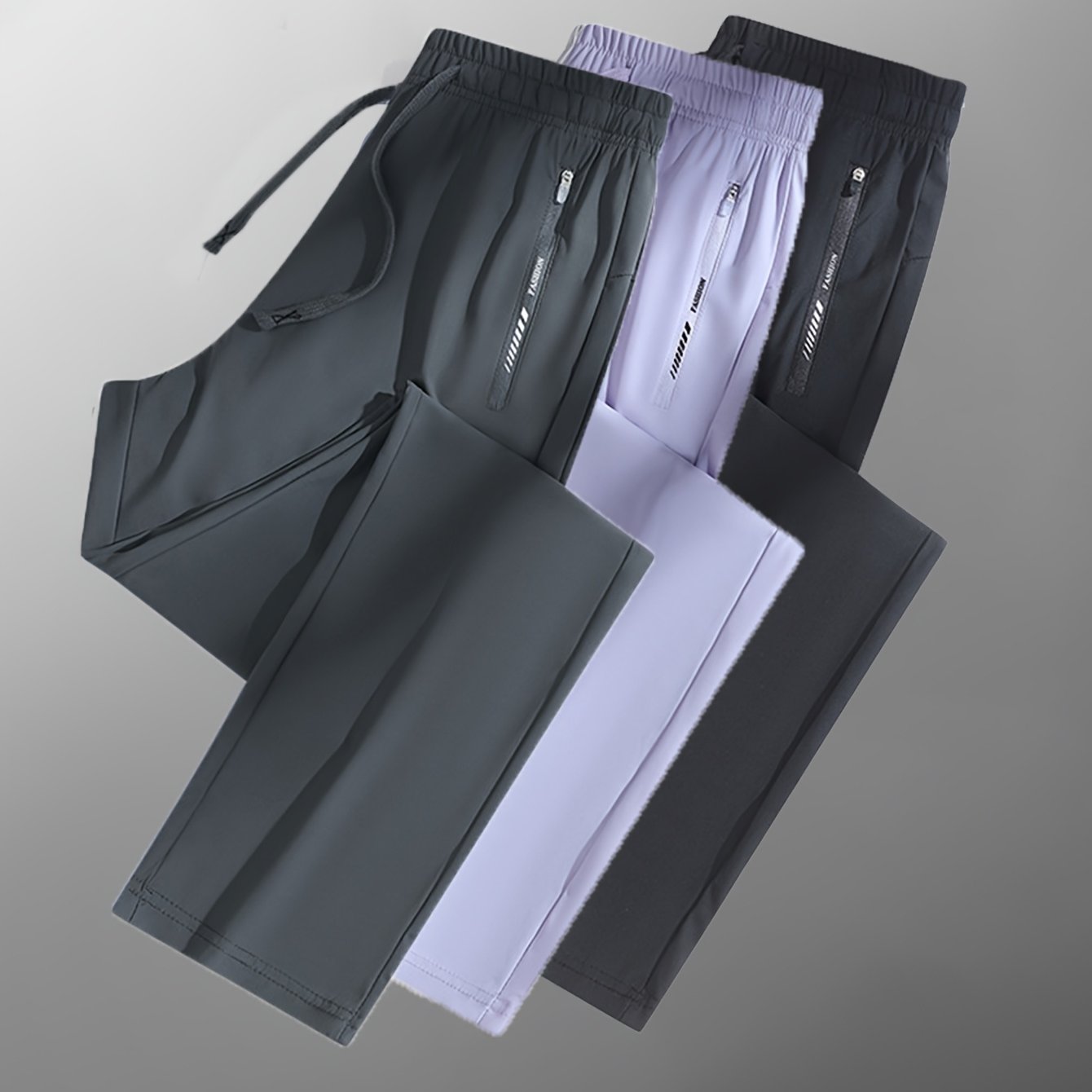 Women High-Waist Stretch Sports Pants Set (3pcs)