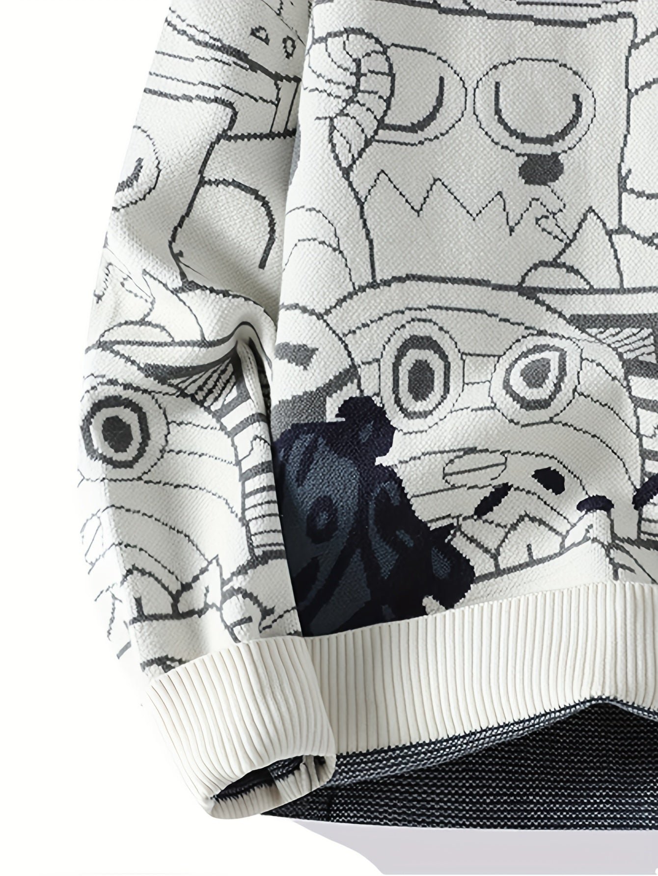 Geo Slim Knit Pullover