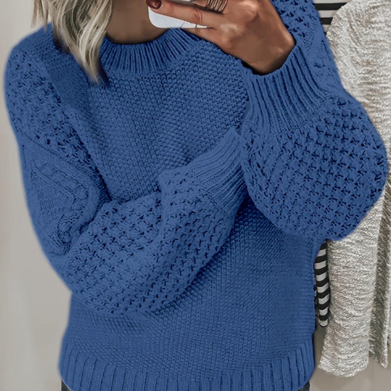 Rib Knit Crew Pullover