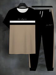 Men’s Casual 2-Piece Printed T-Shirt & Pants Set