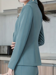 Slim Lapel Woven Blazer