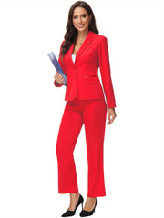 Slim One Button Office Suit