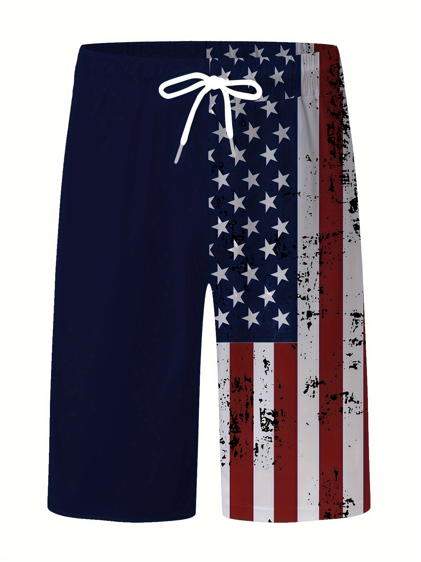 Men’s American Flag Contrast Print Shorts