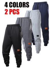 Men’s Fleece-Lined Sports Pants 2pcs