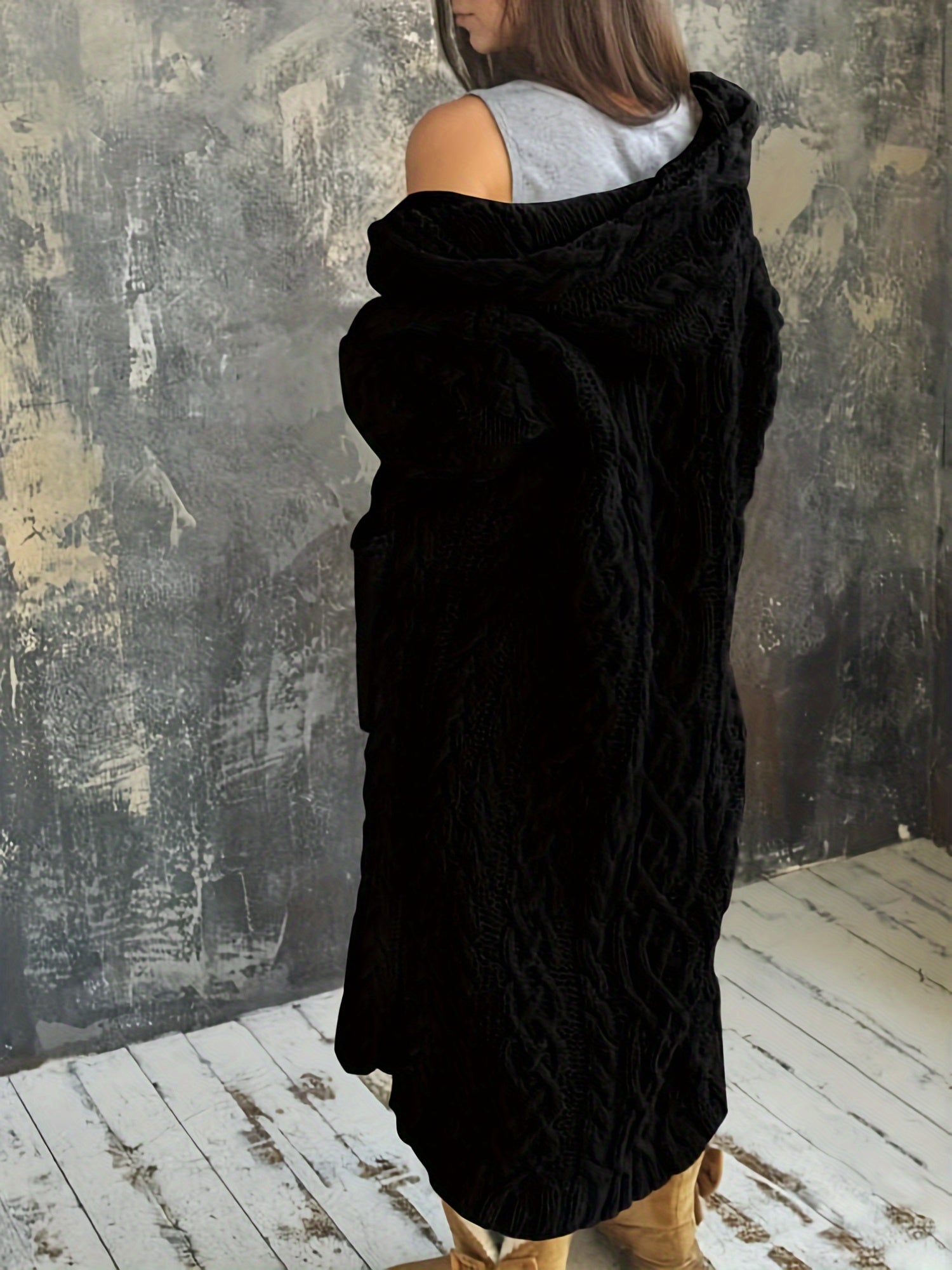 Cozy Hooded Knit Cardigan