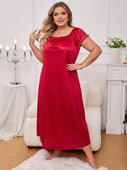 Plus Size Heart Print Night Dress