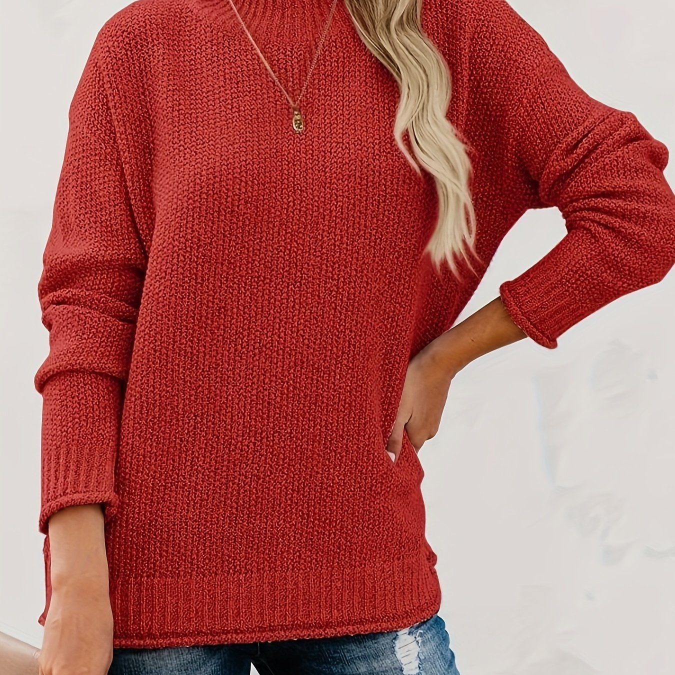 Oversized Turtleneck Knit Jumper