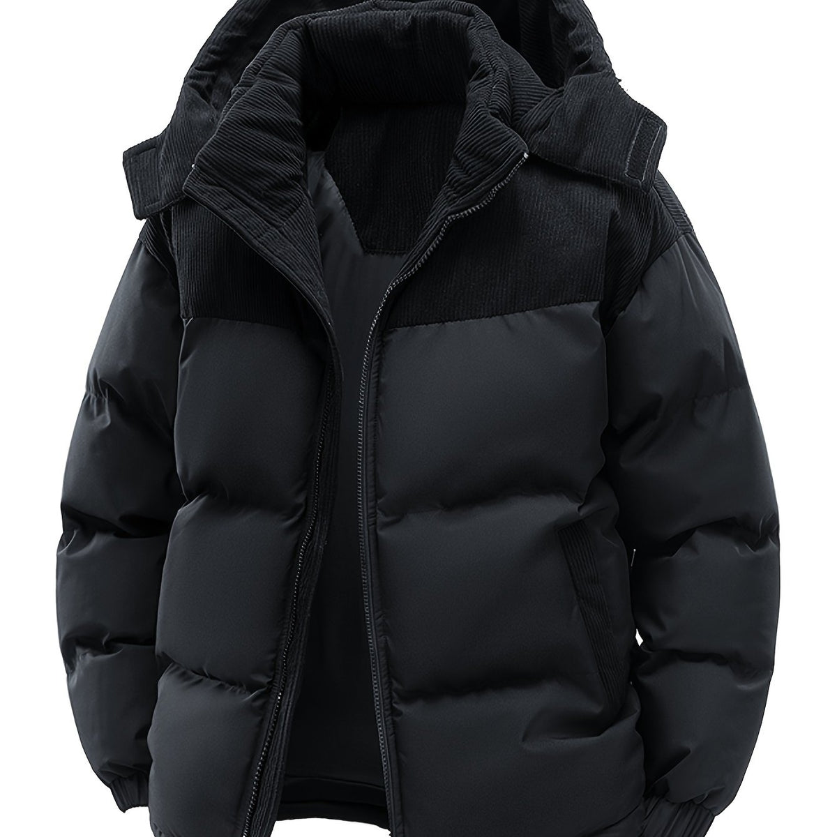 Men’s Heavy-Duty Insulated Winter Hooded Jacket