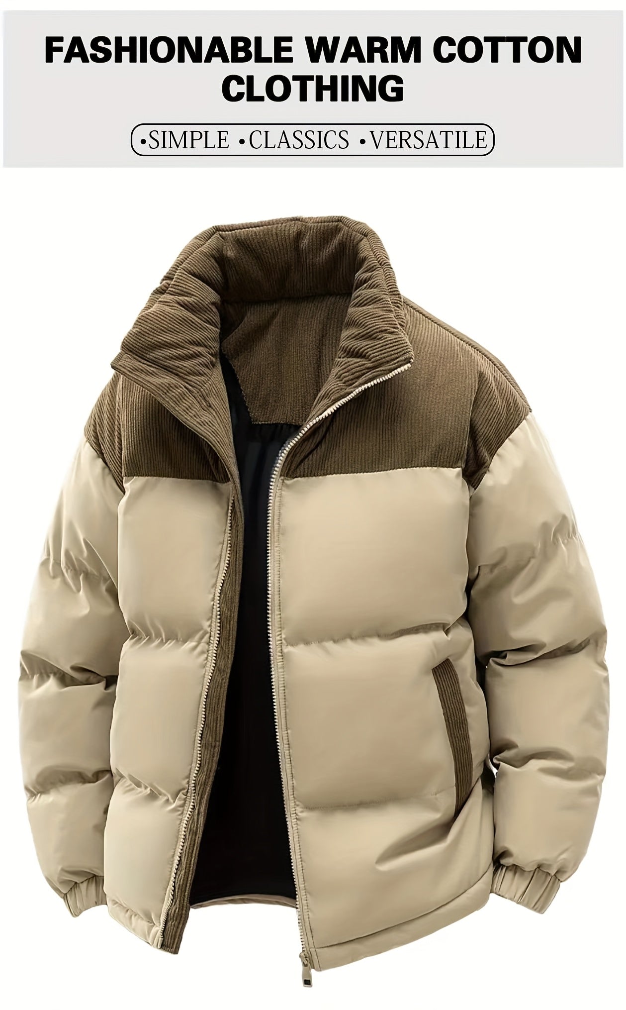 Men’s Heavy-Duty Insulated Winter Hooded Jacket