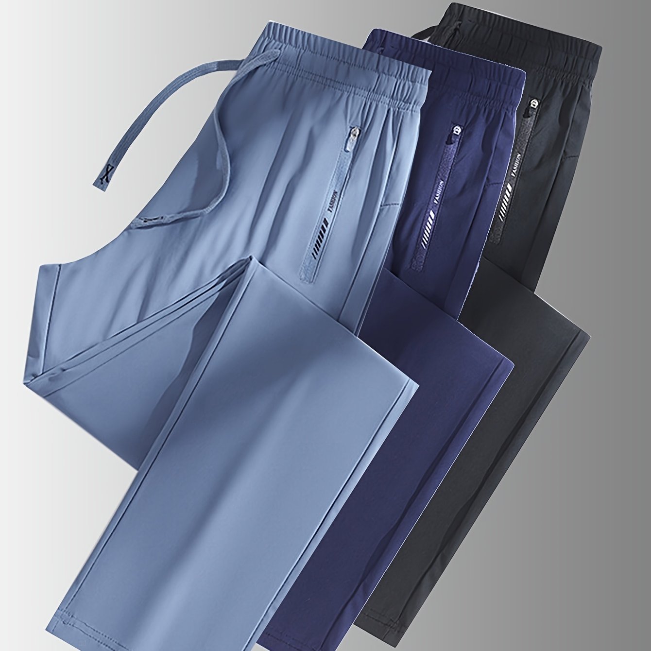 Women High-Waist Stretch Sports Pants Set (3pcs)