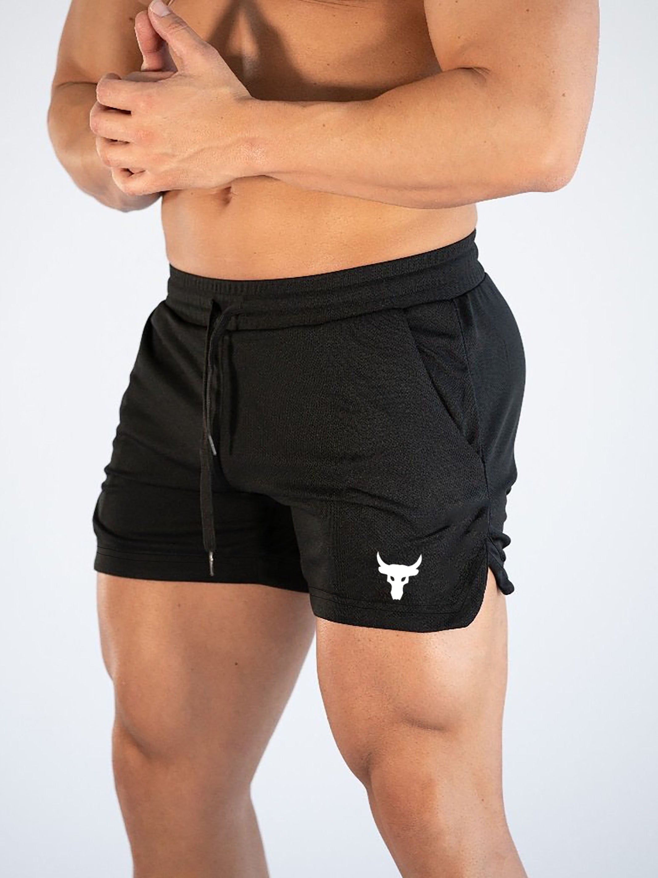Men’s Bull Print Running Shorts