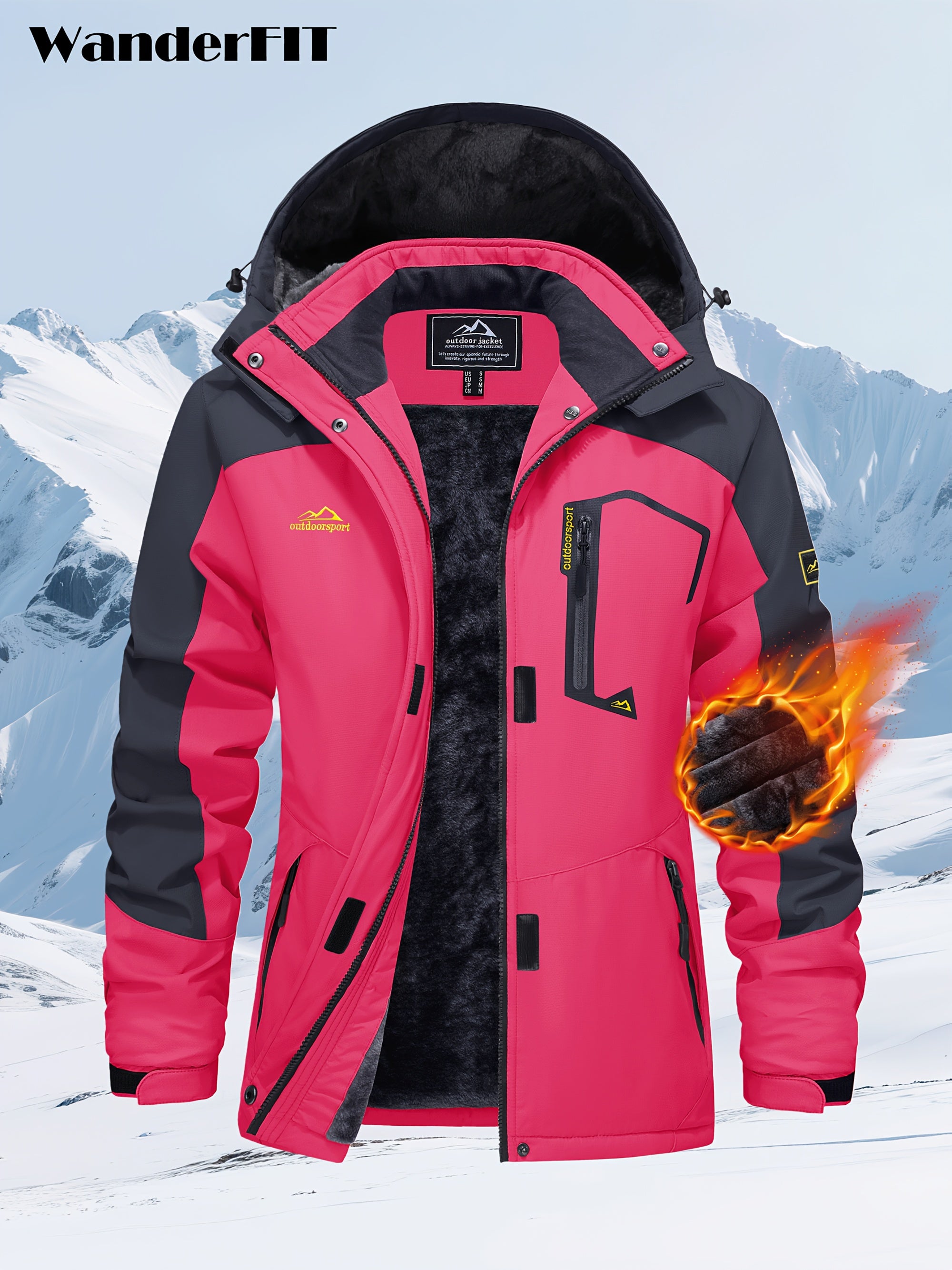 Women’s Windproof Softshell Fleece Winter Jacket