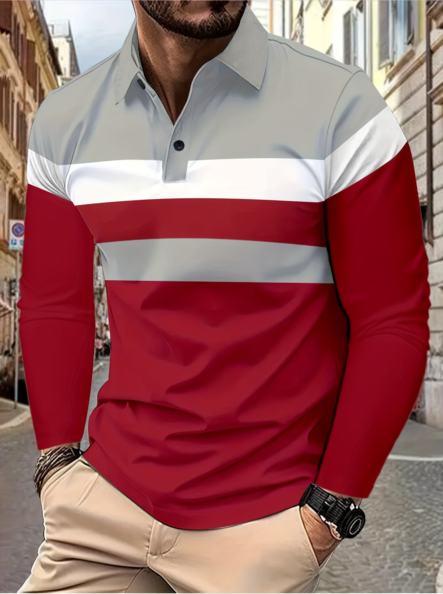 Color Block Golf Long Sleeve