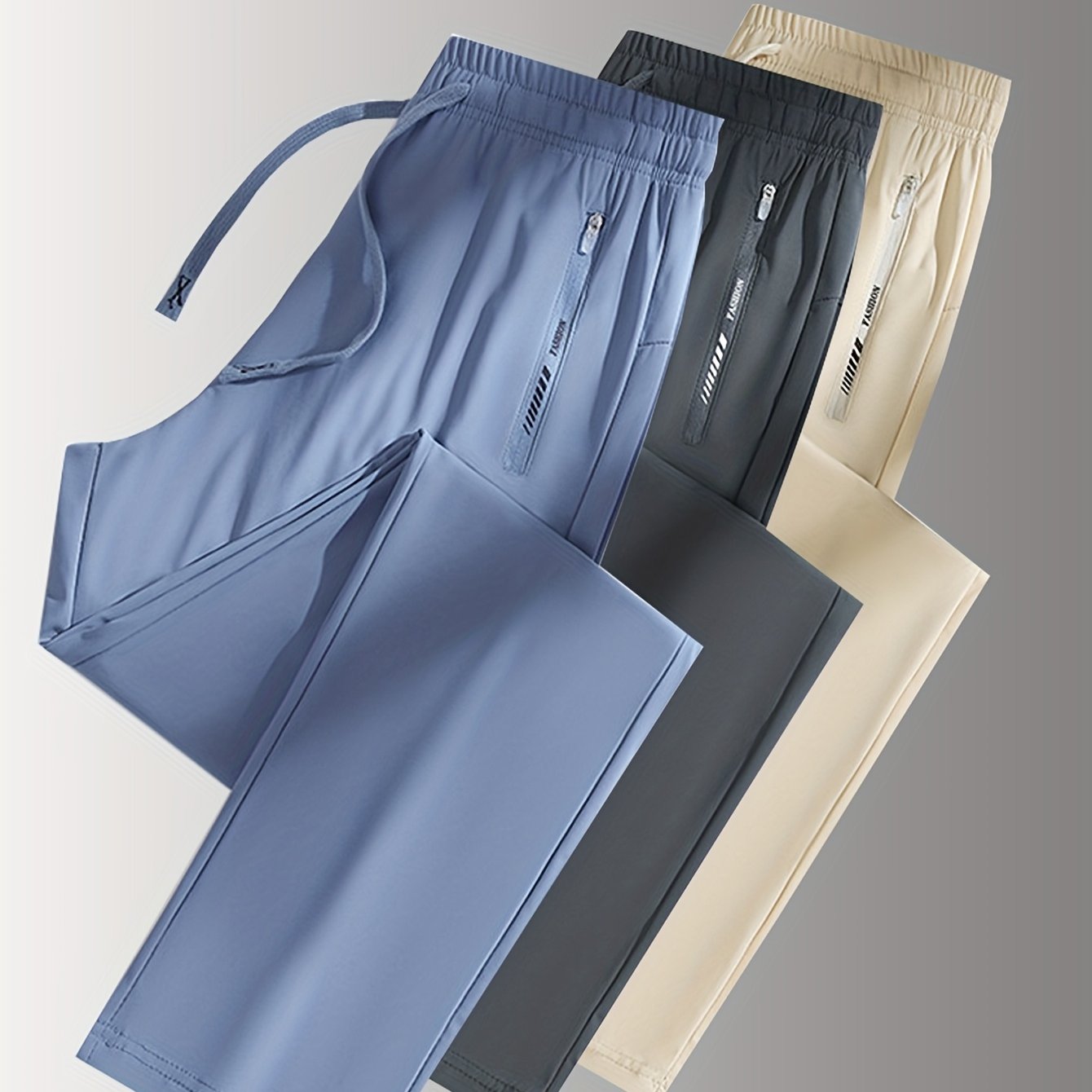 Women High-Waist Stretch Sports Pants Set (3pcs)