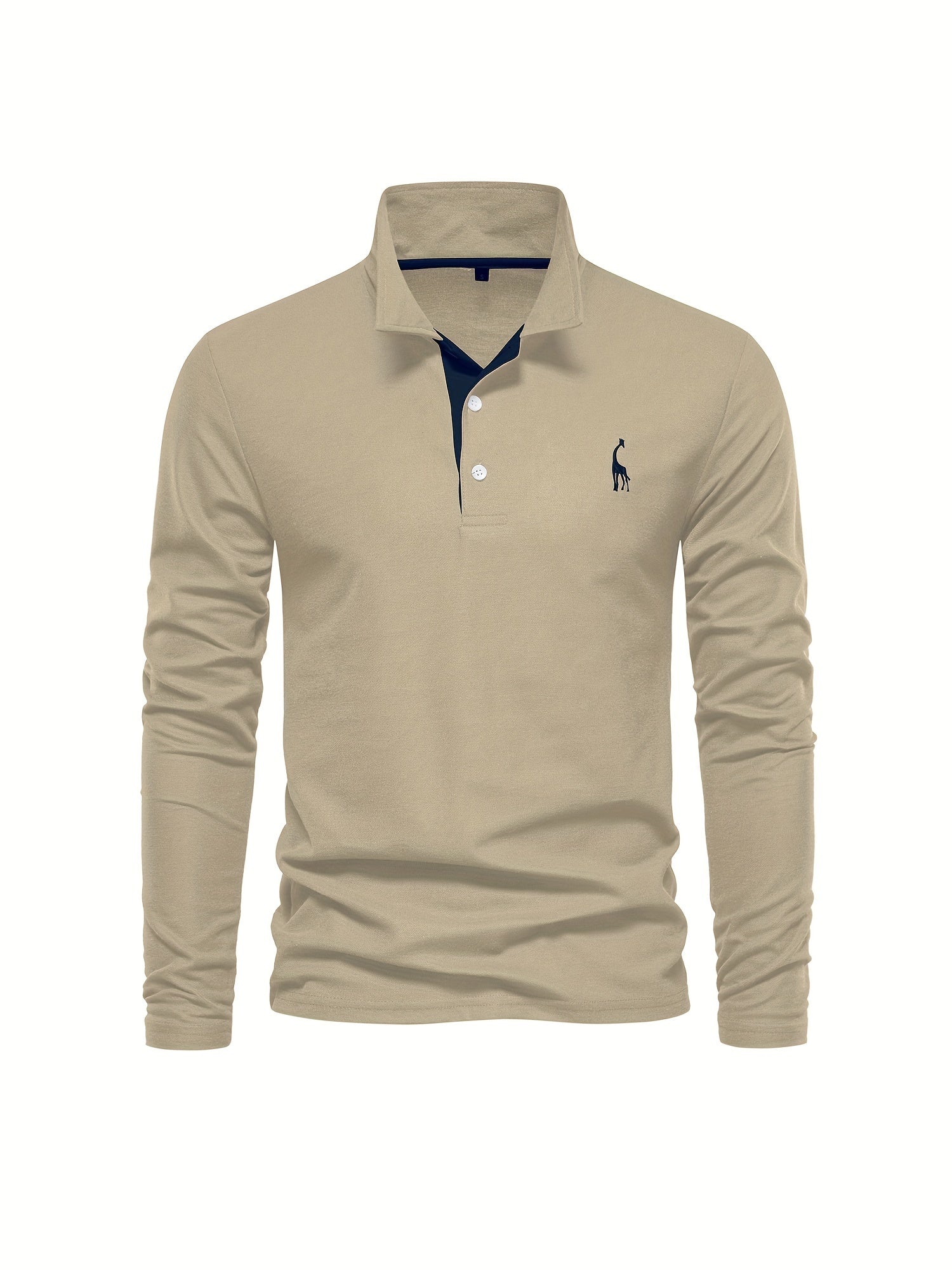 Embroidered Polo Long Sleeve Top