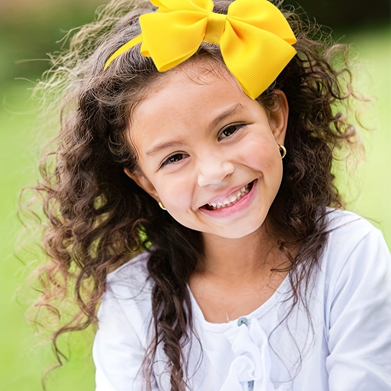 Girls’ Bow Headband Set – 15 Pieces