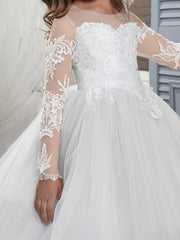 Elegant Flower Girl Lace Gown