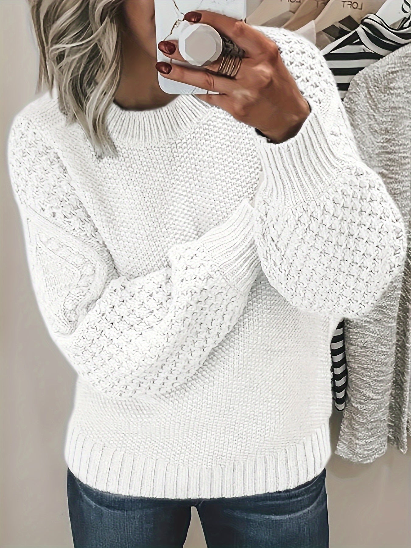 Rib Knit Crew Pullover