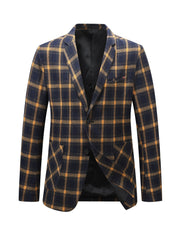 Plaid Summer Woven Blazer
