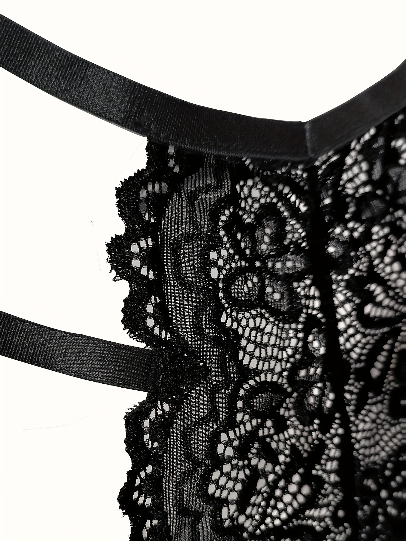 Women Floral Lace Teddy Bodysuit