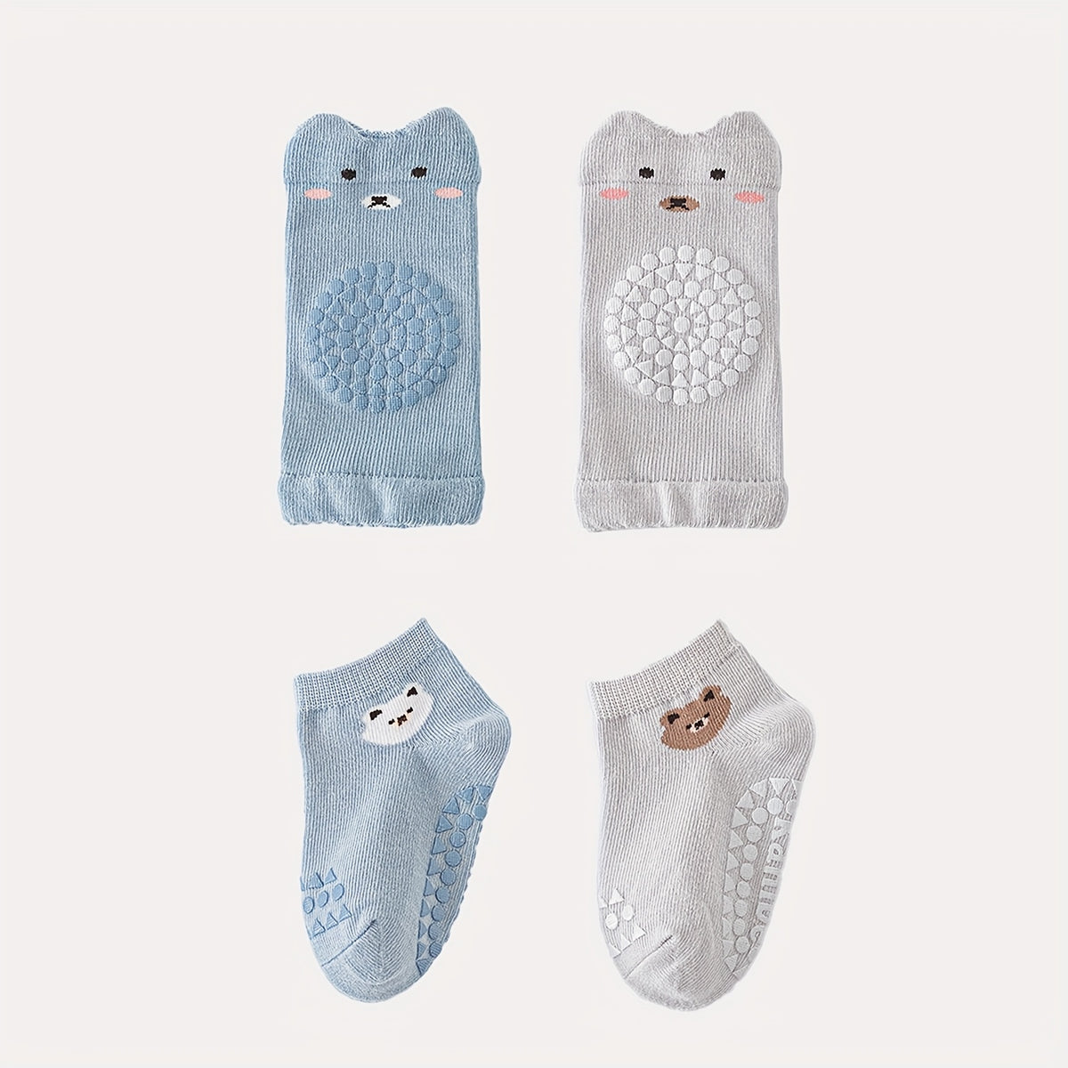 Baby Crawling Knee Pads Sock Set