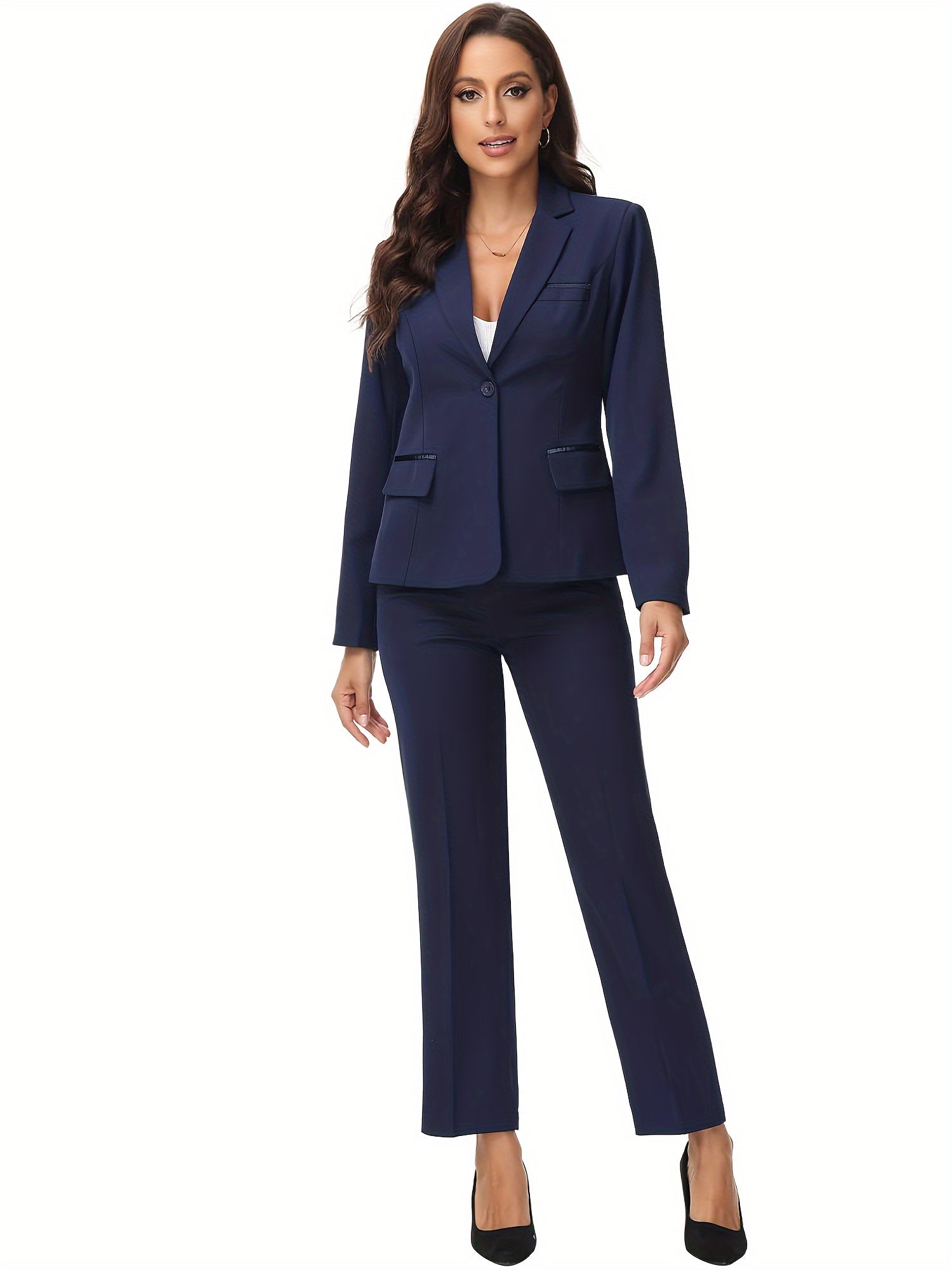 Elegant Plus Size Office Pantsuit