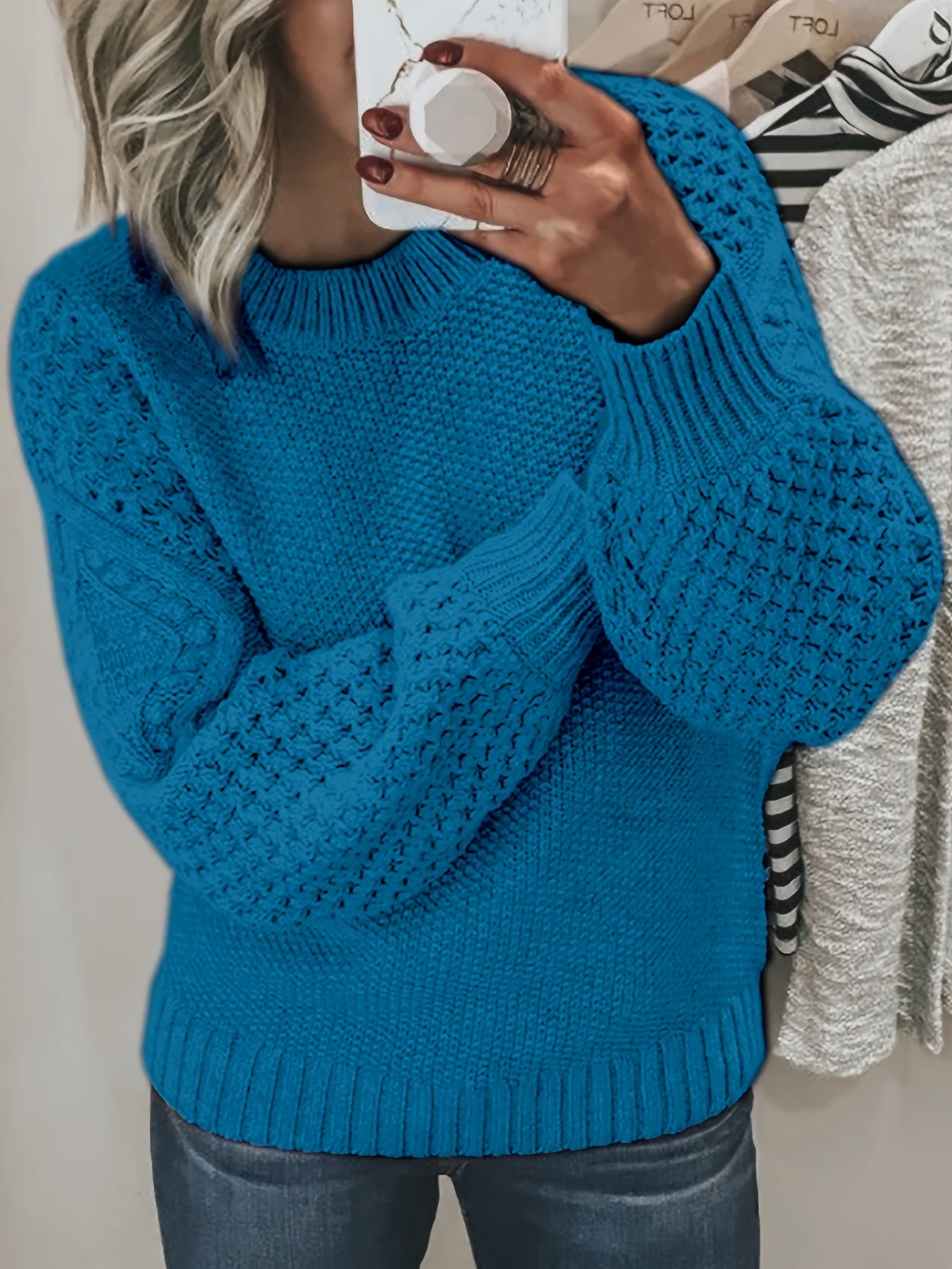 Rib Knit Crew Pullover