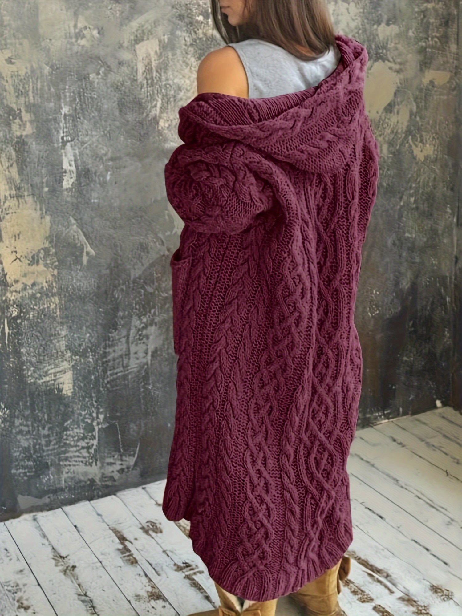 Cozy Hooded Knit Cardigan