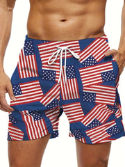 Flag Graphic Holiday Shorts