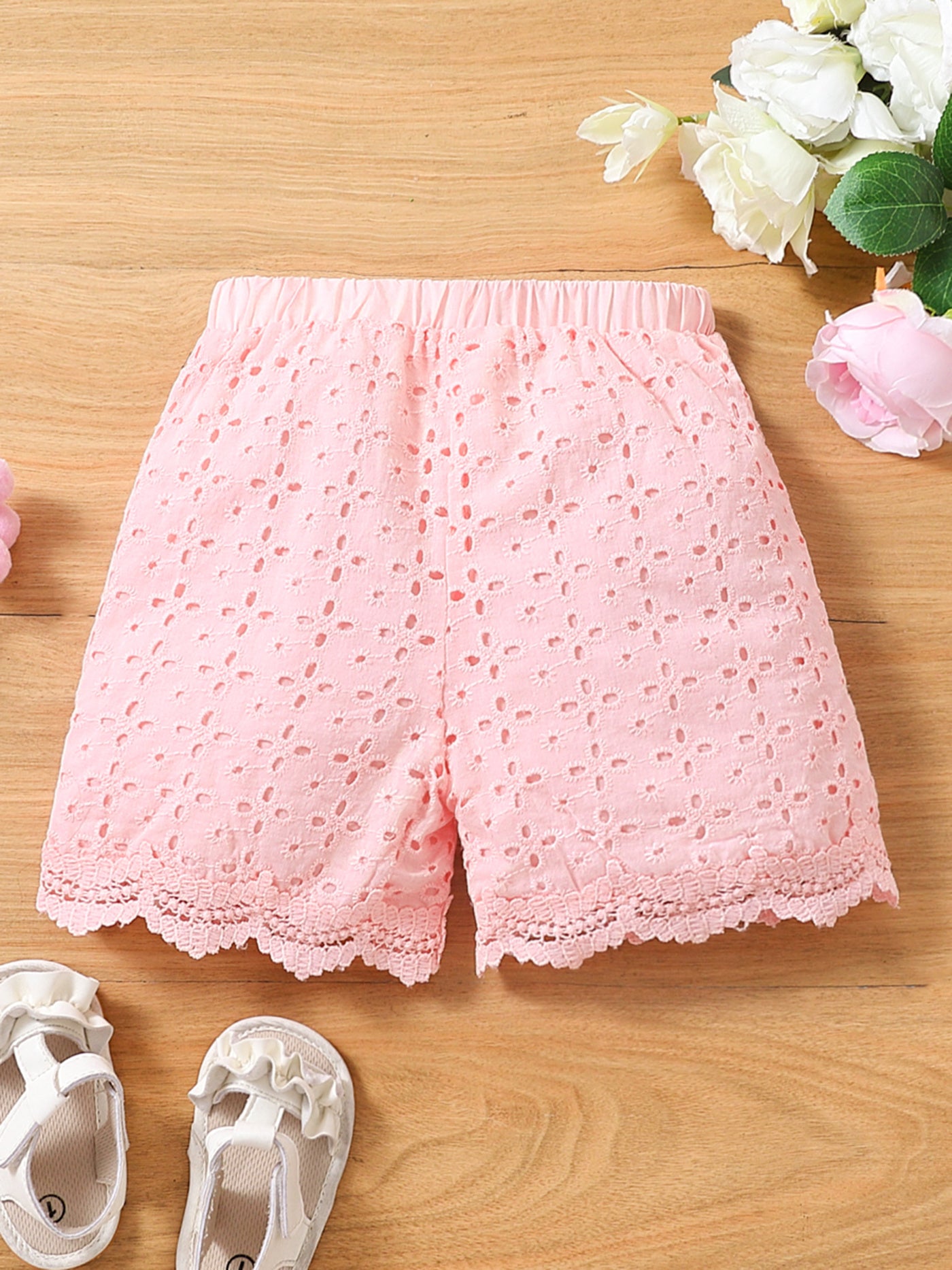 Toddler Lace Elastic Summer Shorts