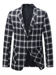 Plaid Summer Woven Blazer