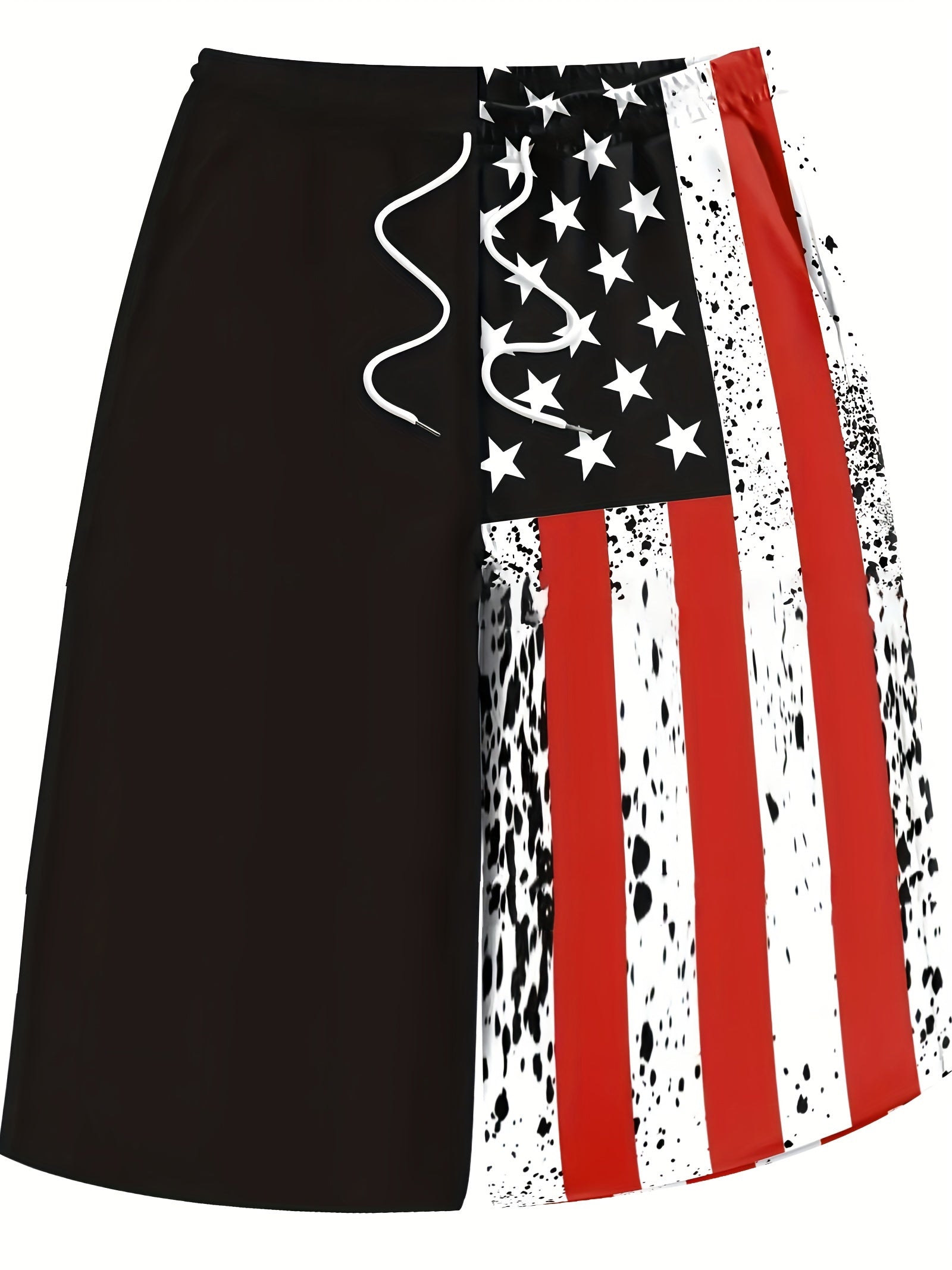 Men’s American Flag Contrast Print Shorts