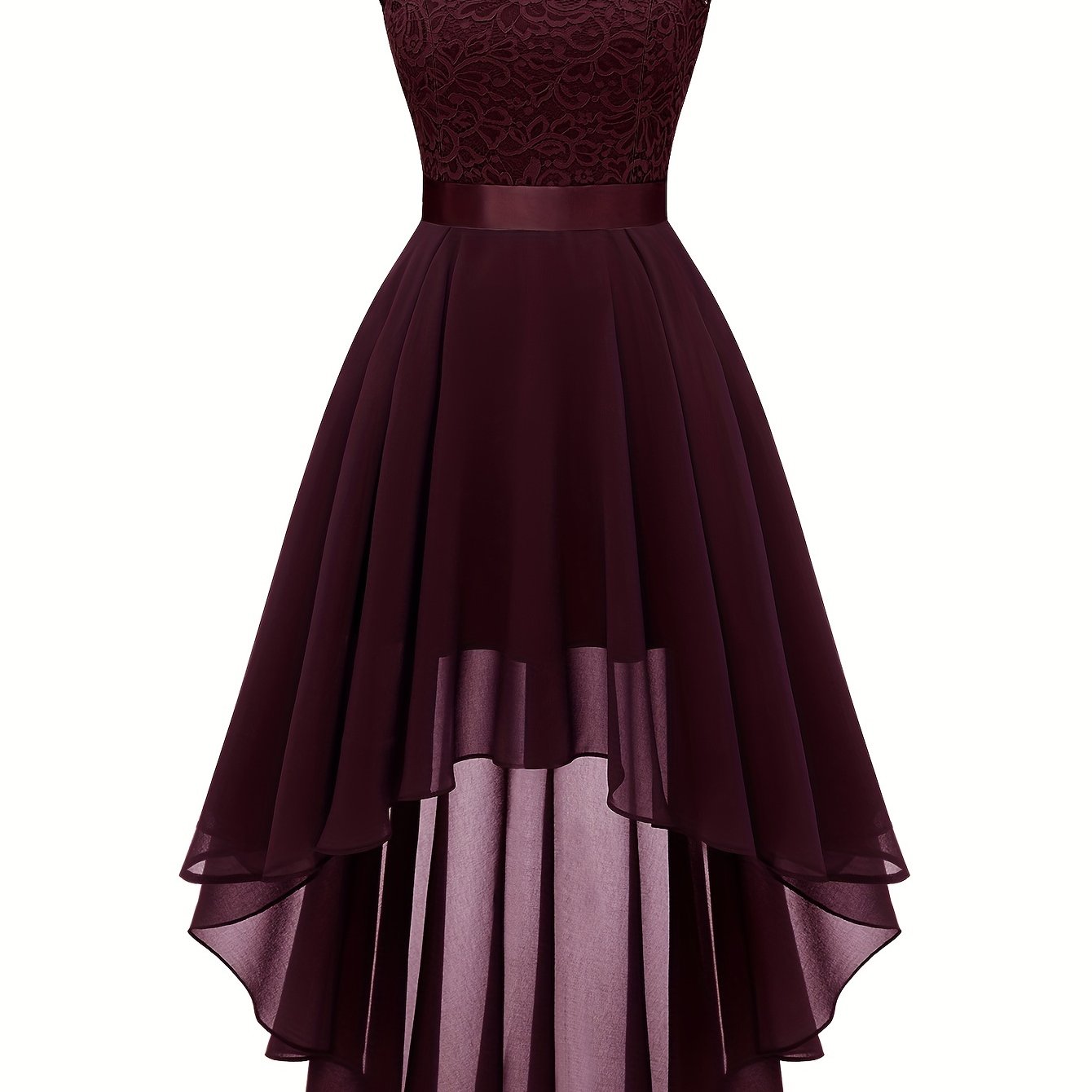 Asymmetric Lace Bow Waist Dress