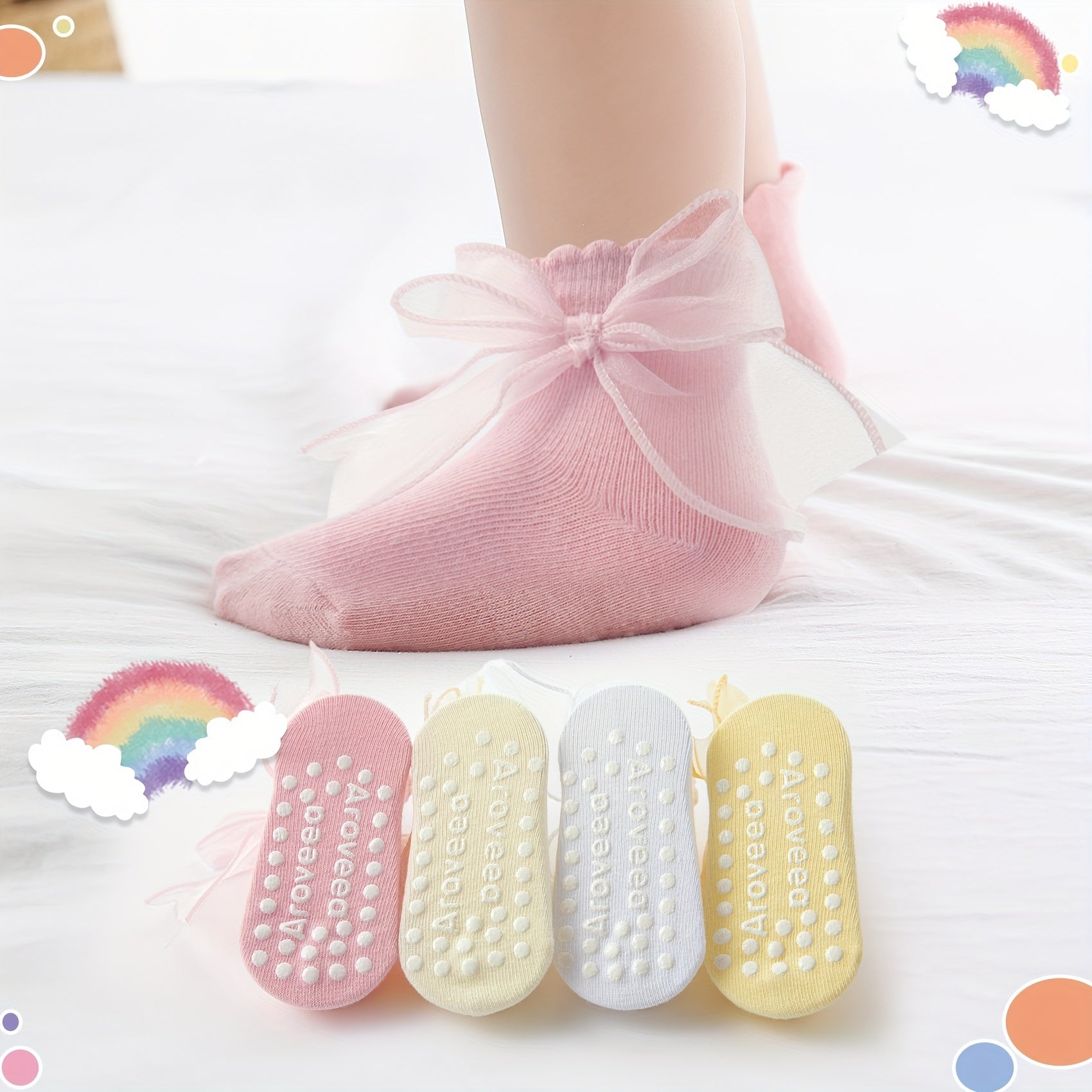 Non Slip Cotton Baby Ankle Socks